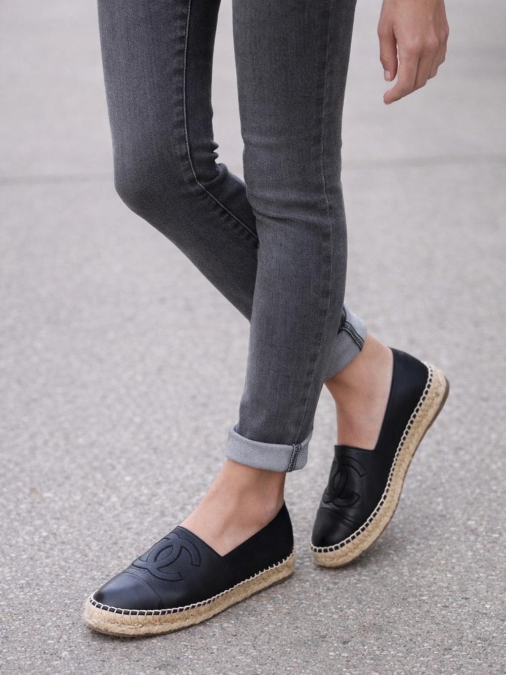 CHANEL Lambskin CC Espadrilles